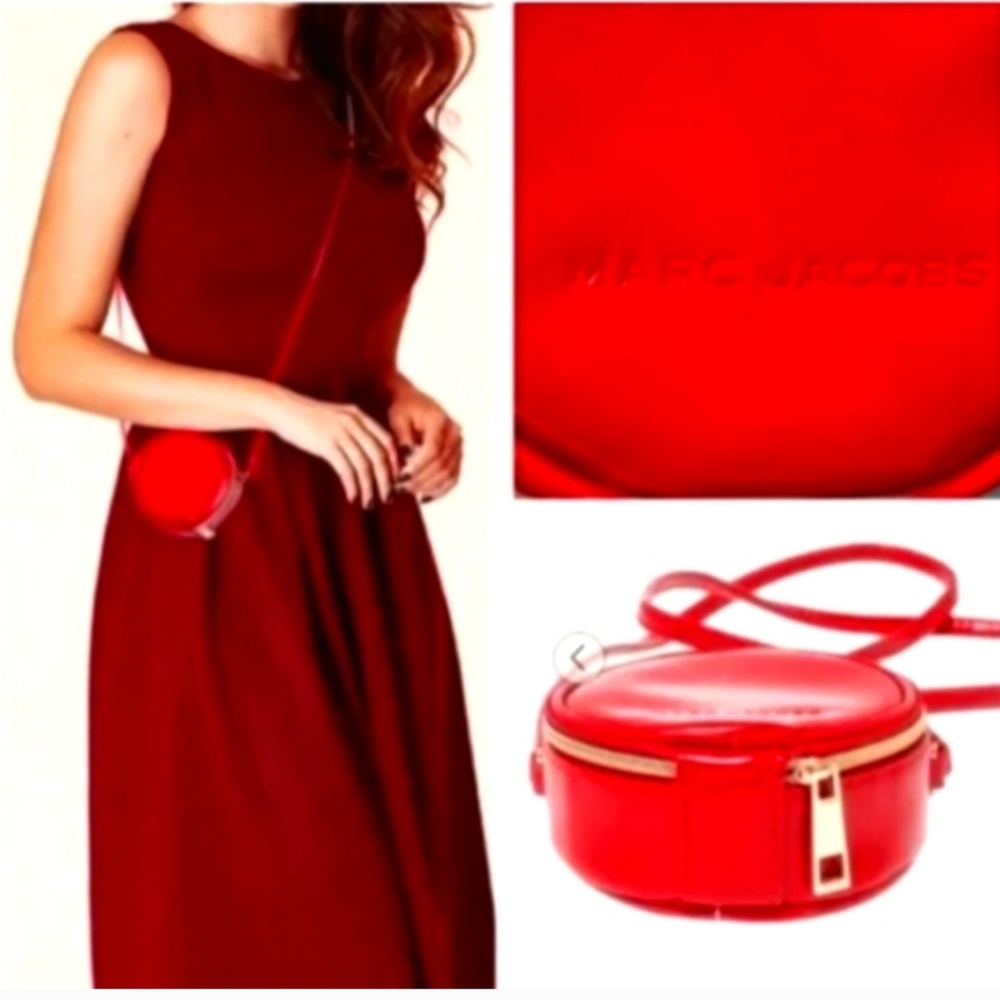 Marc Jacobs Round Red Patent Leather Mini Bag